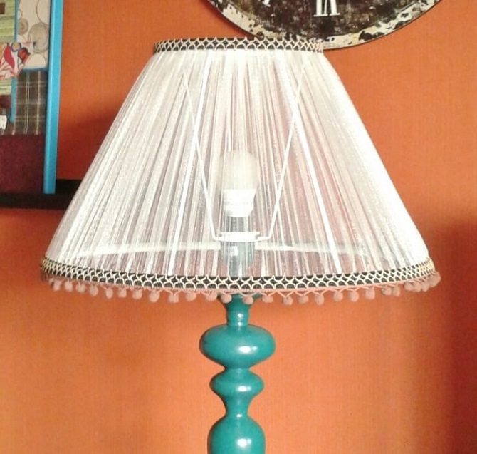 DIY-Lampenschirm aus Stoff: Dekorationsideen mit Fotos 8