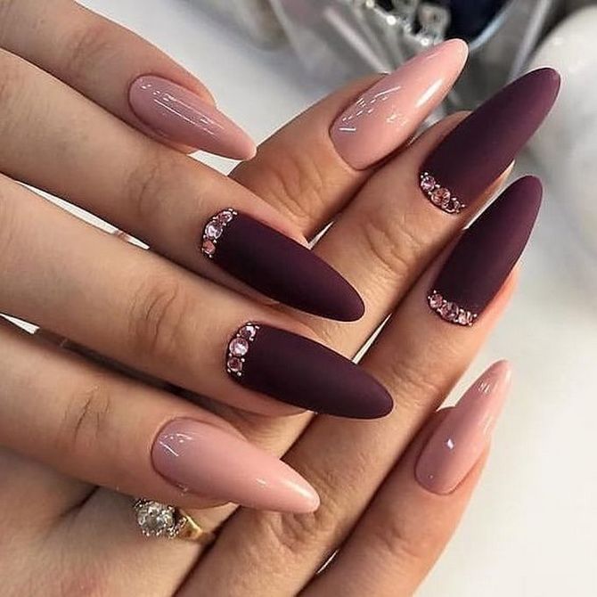 Burgundy manicure 2023: fashionable ideas with trendy colors 3