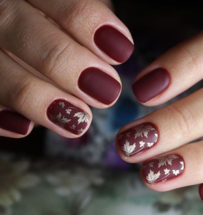 Burgundy manicure 2023: fashionable ideas with trendy colors 8