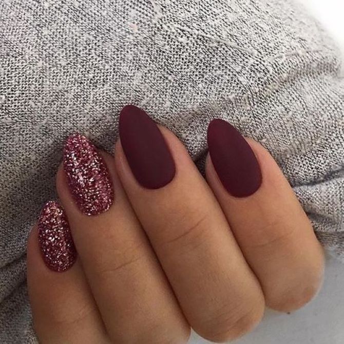 Burgundy manicure 2023: fashionable ideas with trendy colors 10
