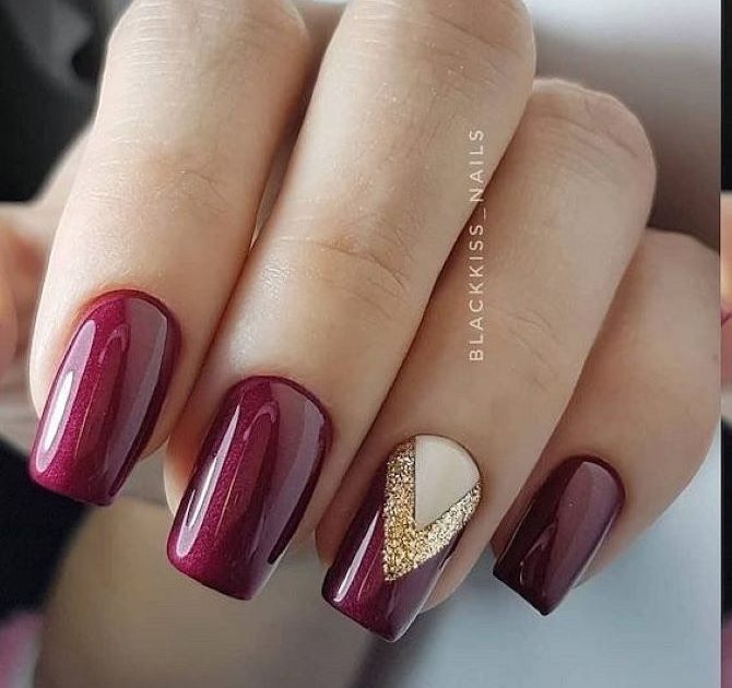 Burgundy manicure 2023: fashionable ideas with trendy colors 20