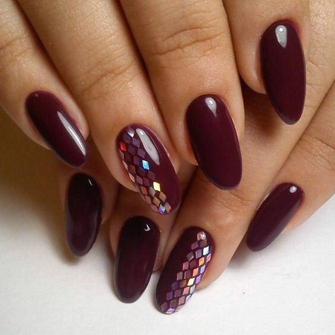 Burgundy manicure 2023: fashionable ideas with trendy colors 16