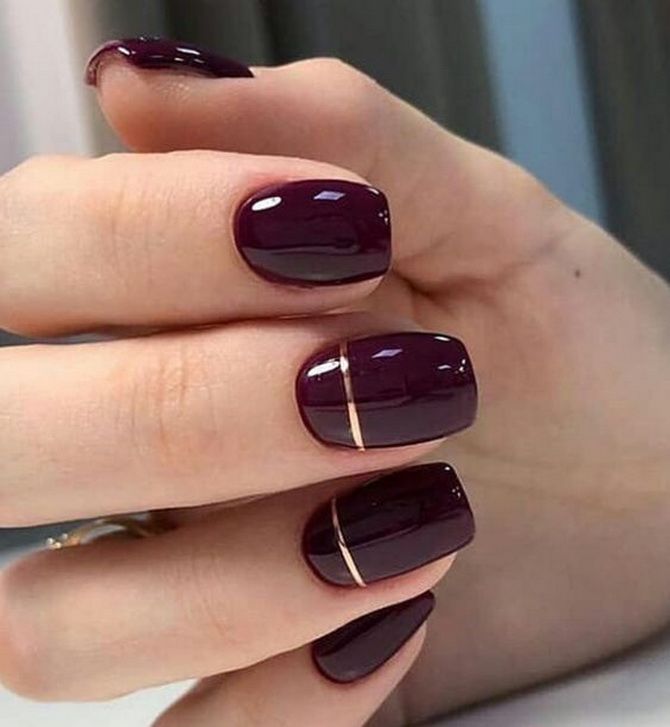 Burgundy manicure 2023: fashionable ideas with trendy colors 7