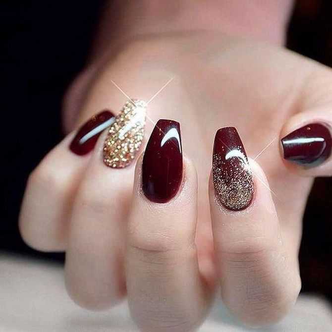 Burgundy manicure 2023: fashionable ideas with trendy colors 15