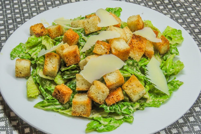 Caesar-Salat: originelle Variationen des Gerichts 1