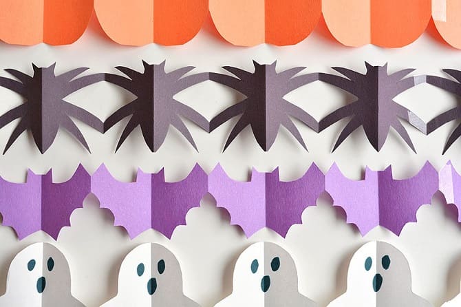 Making paper garlands for Halloween: step-by-step master classes (+ bonus video) 5