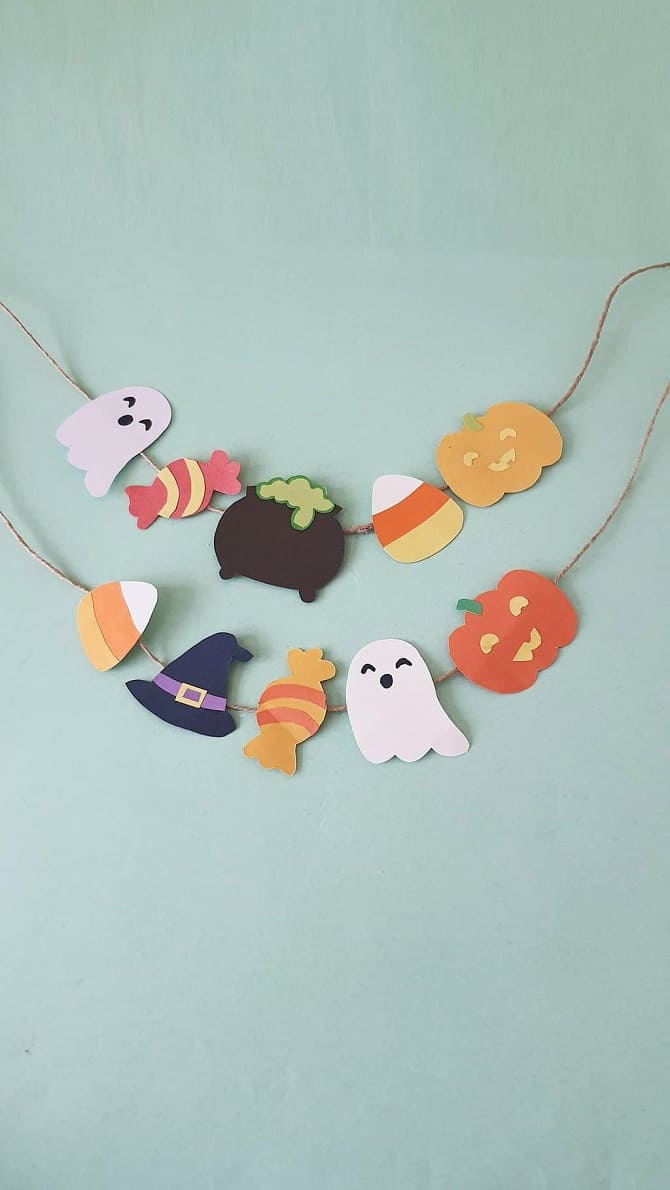 Making paper garlands for Halloween: step-by-step master classes (+ bonus video) 6