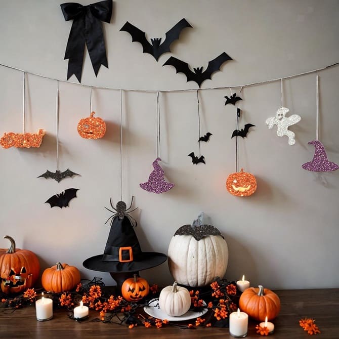 Making paper garlands for Halloween: step-by-step master classes (+ bonus video) 8