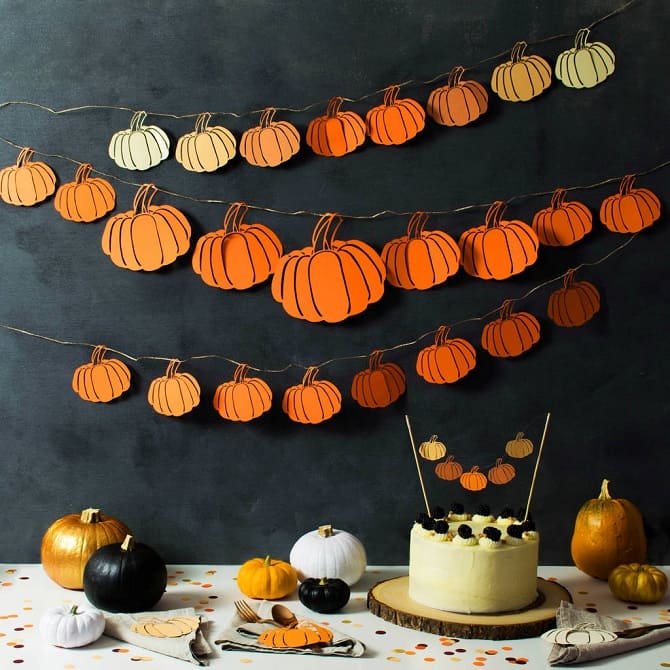 Making paper garlands for Halloween: step-by-step master classes (+ bonus video) 9