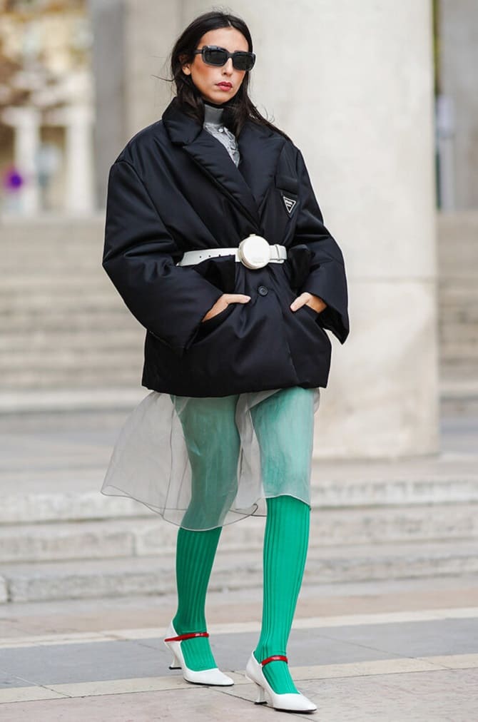 Fashionable colored tights: how to wear this fall 10