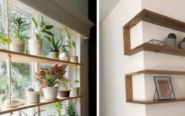 How to decorate an empty wall with shelves: 6 beautiful ideas