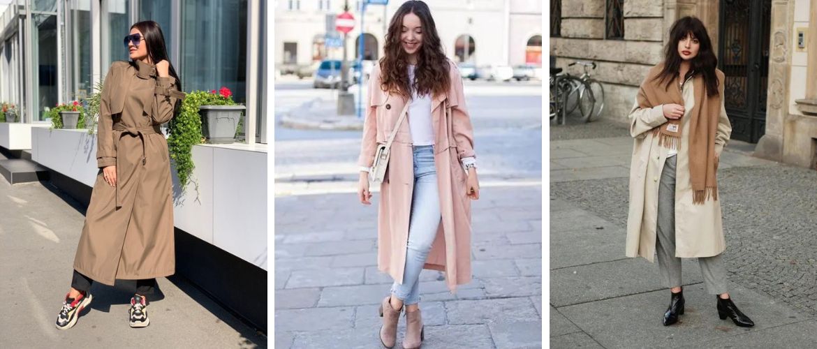 How to wear a women's trench coat in the fall
