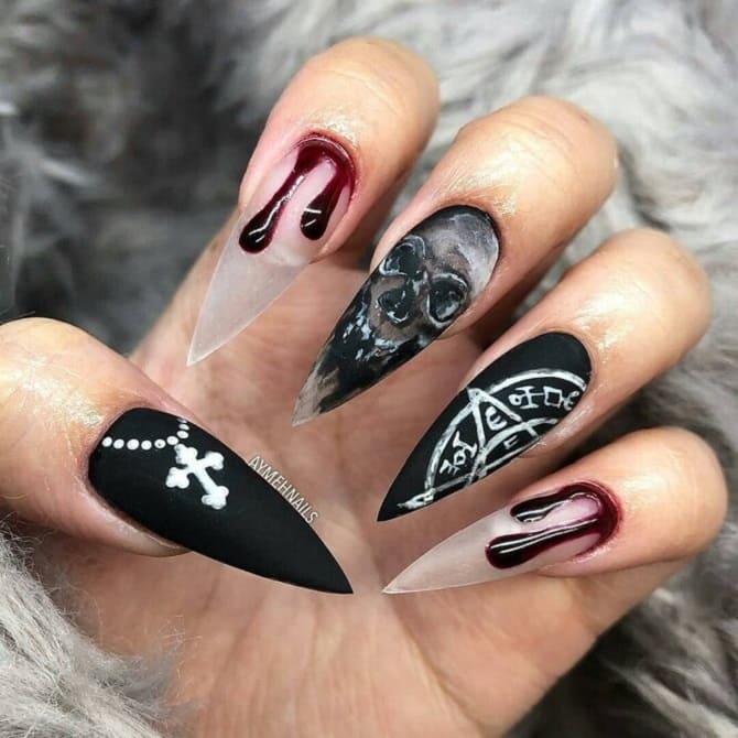 Nail designs for Halloween: the best ideas with photos 12