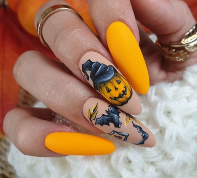 Рисунки на ногтях на Хэллоуин: лучшие идеи с фото 14