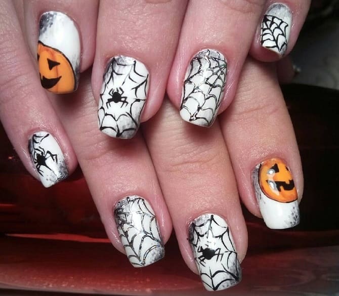 Рисунки на ногтях на Хэллоуин: лучшие идеи с фото 5