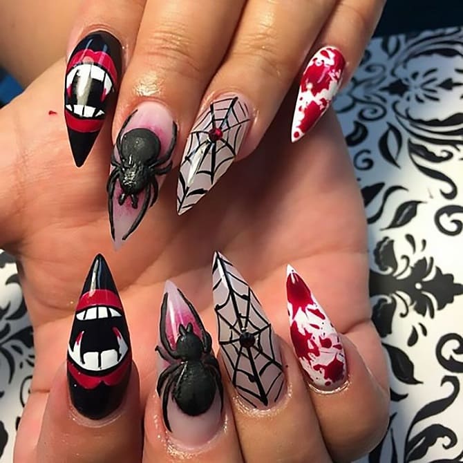 Nail designs for Halloween: the best ideas with photos 6