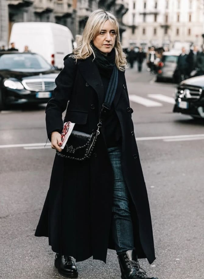 The most fashionable black coats of the cold season 2023-2024 11