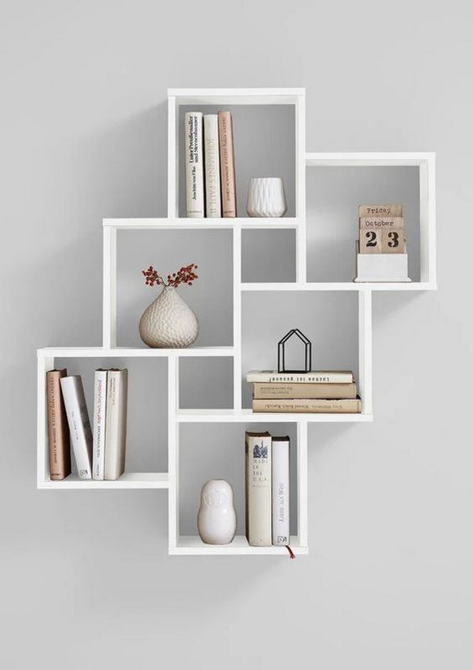 How to decorate an empty wall with shelves: 6 beautiful ideas 14