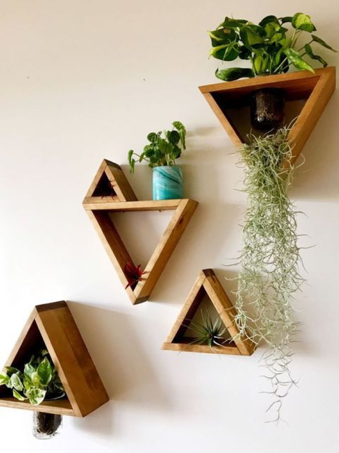 How to decorate an empty wall with shelves: 6 beautiful ideas 10
