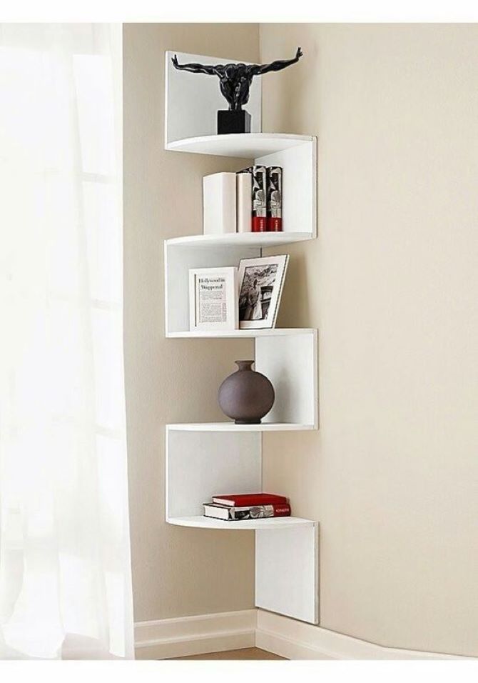 How to decorate an empty wall with shelves: 6 beautiful ideas 12