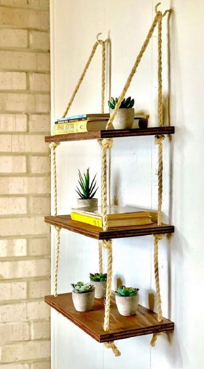 How to decorate an empty wall with shelves: 6 beautiful ideas 2