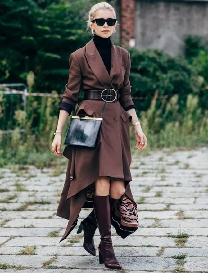 How to stylishly wear high boots in autumn-winter 2023-2024 18