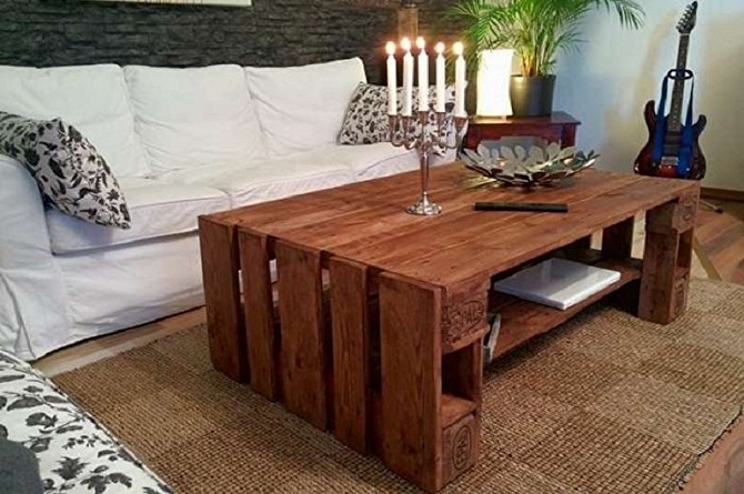 DIY coffee table: how to make, design options 3