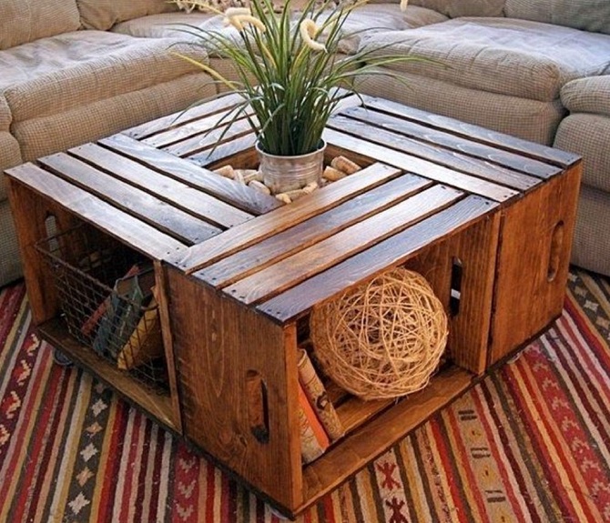 DIY coffee table: how to make, design options 4
