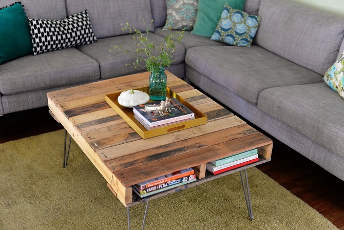 DIY coffee table: how to make, design options 5