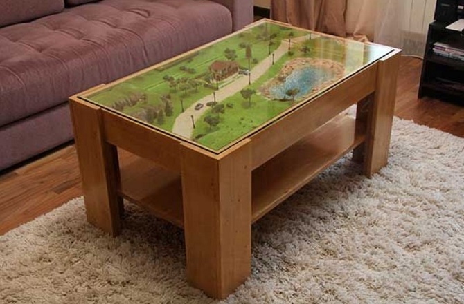 DIY coffee table: how to make, design options 6