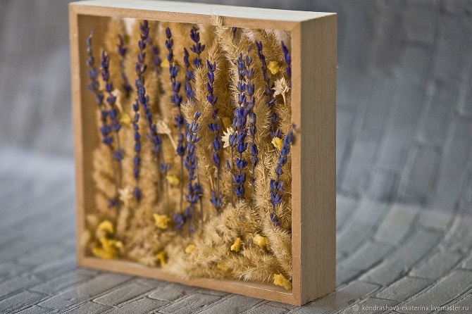 Schönes Kunsthandwerk aus Trockenblumen: Ideen mit Fotos 4