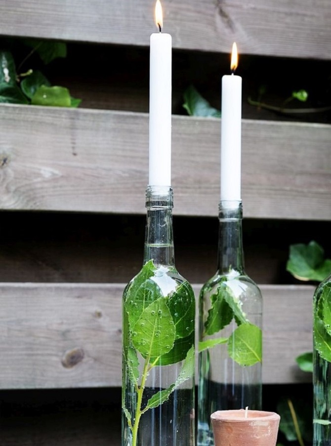 DIY bottle candlestick: interesting ideas with photos 3