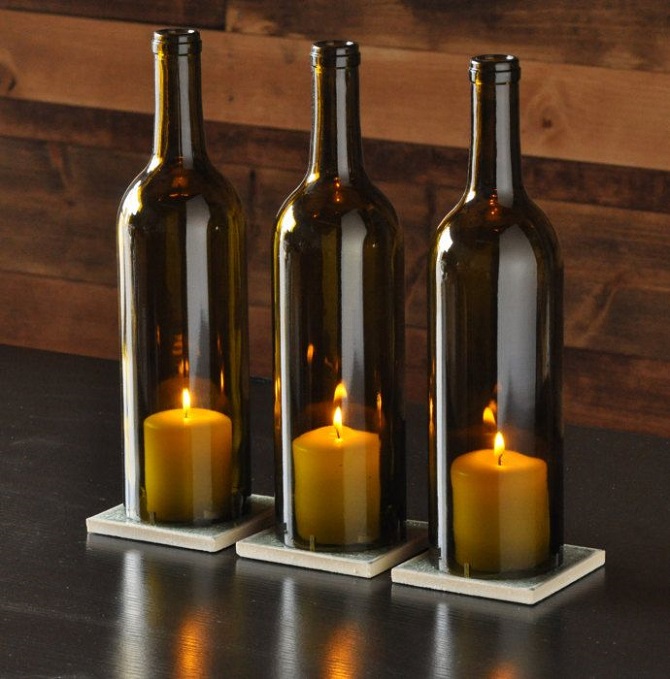 DIY bottle candlestick: interesting ideas with photos 4
