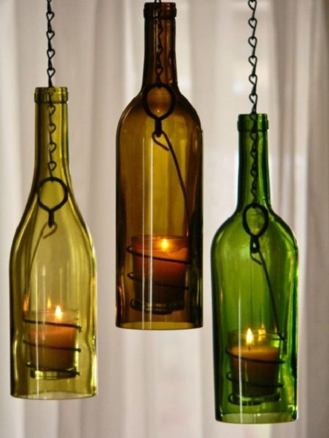 DIY bottle candlestick: interesting ideas with photos 5