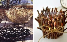 Originelles Basteln aus Zweigen zum Selbermachen: Ideen mit Fotos