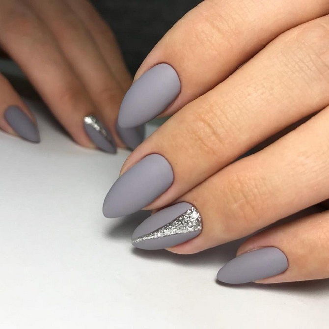 Fashionable gray manicure 2023-2024: new nail design ideas 2