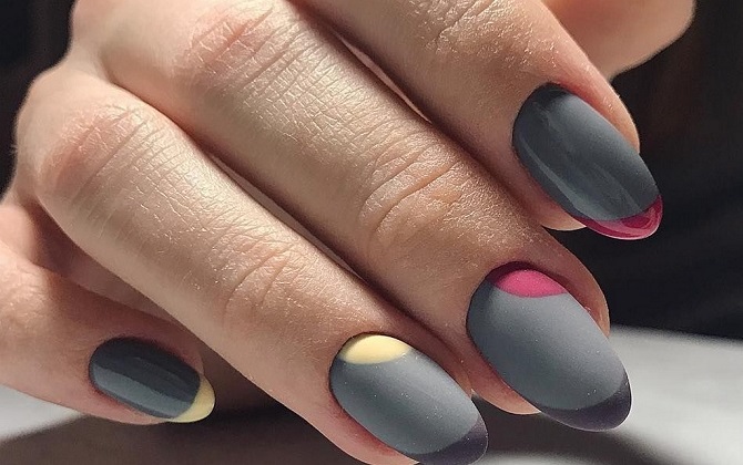 Fashionable gray manicure 2023-2024: new nail design ideas 12