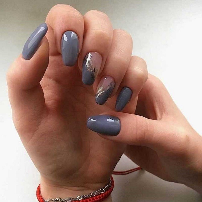 Fashionable gray manicure 2023-2024: new nail design ideas 4
