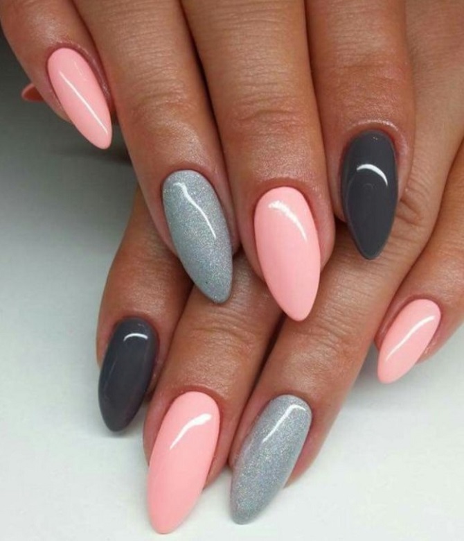 Fashionable gray manicure 2023-2024: new nail design ideas 8