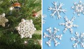 Snowflakes made from pasta – an original decoration for the New Year tree (+bonus video)