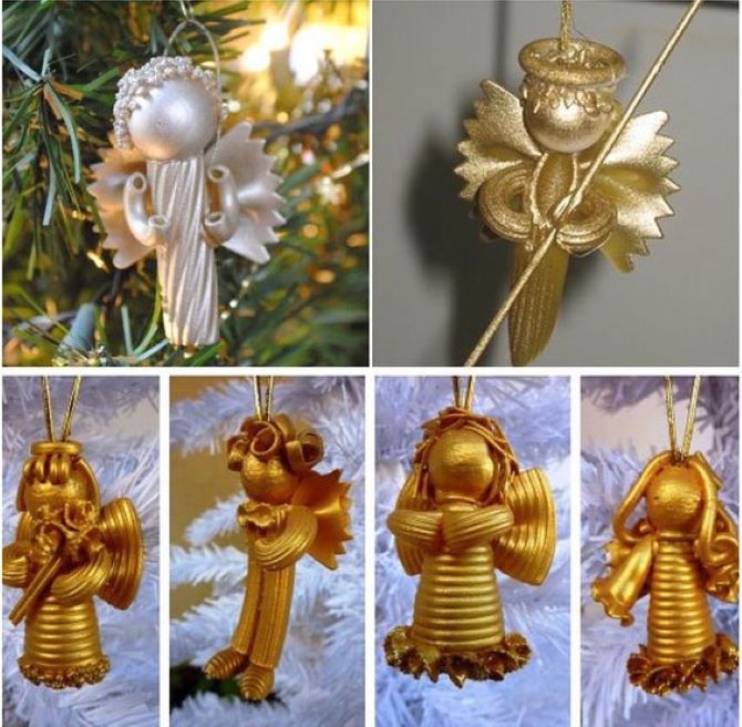 Snowflakes made from pasta – an original decoration for the New Year tree (+bonus video) 17