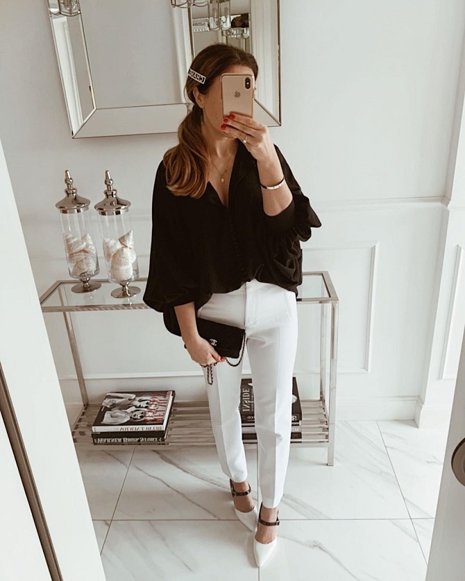Black oversized shirt: how and what to wear with it 11