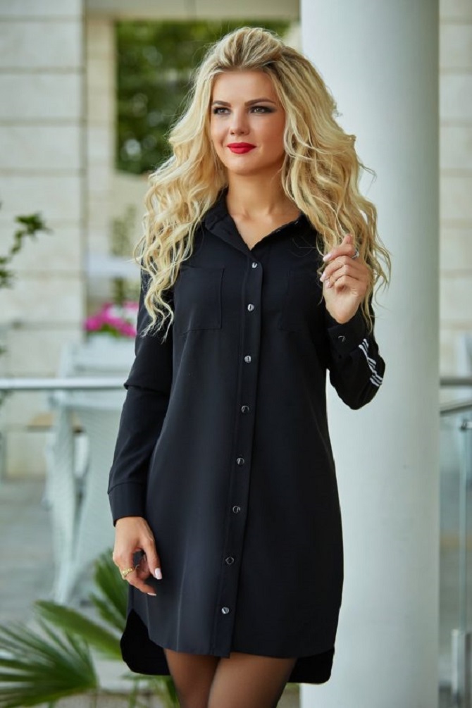Black oversized shirt: how and what to wear with it 12