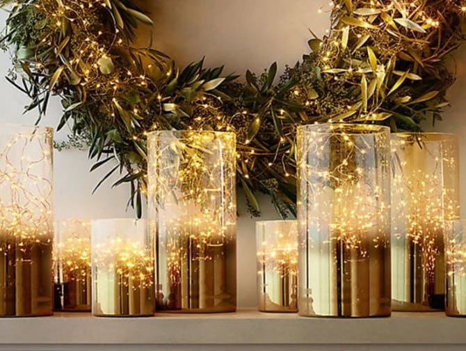 New Year’s decor in golden colors: original ideas with photos 4