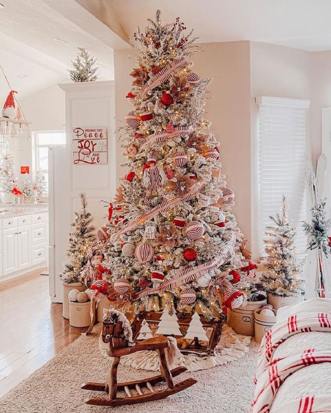 So schmücken Sie die Unterseite eines Weihnachtsbaums: Ideen mit Fotos 14