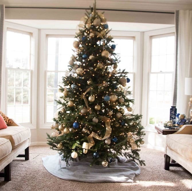 So schmücken Sie die Unterseite eines Weihnachtsbaums: Ideen mit Fotos 16