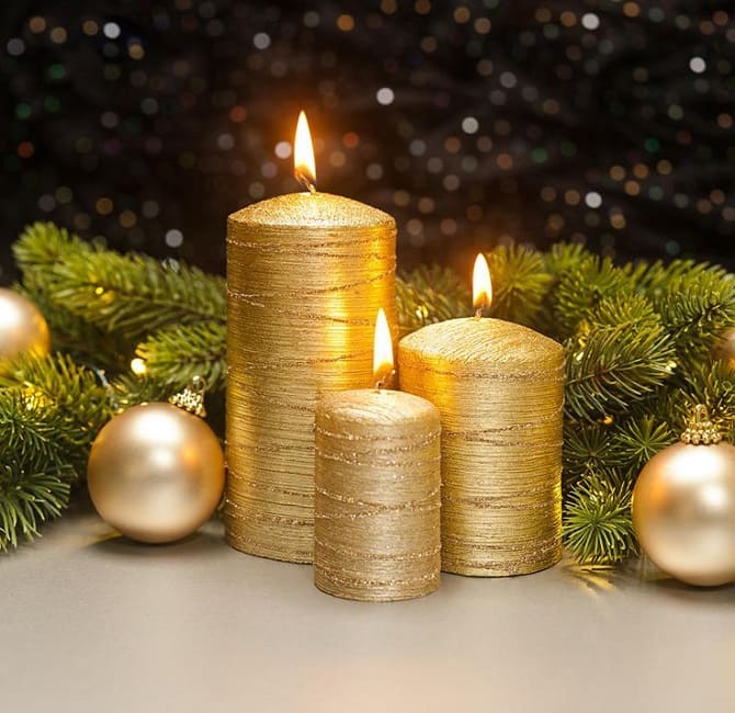 New Year’s decor in golden colors: original ideas with photos 5