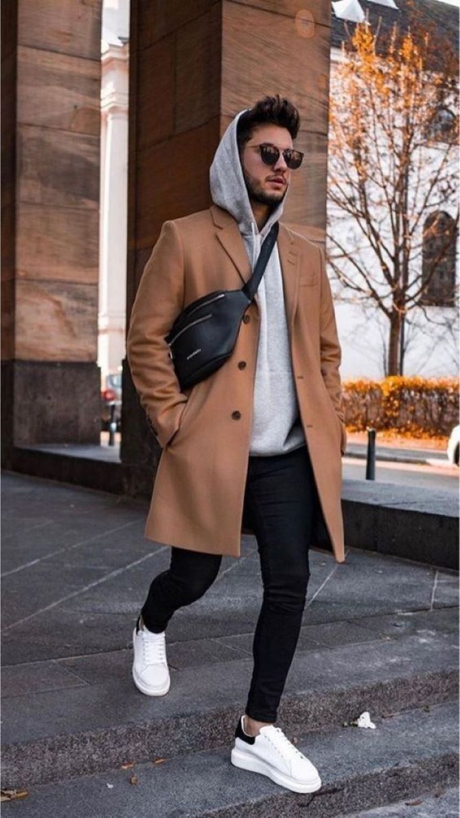 What to wear with a hoodie for a man: stylish ideas 9