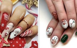 20+ ideas for New Year’s manicure with Santa Claus