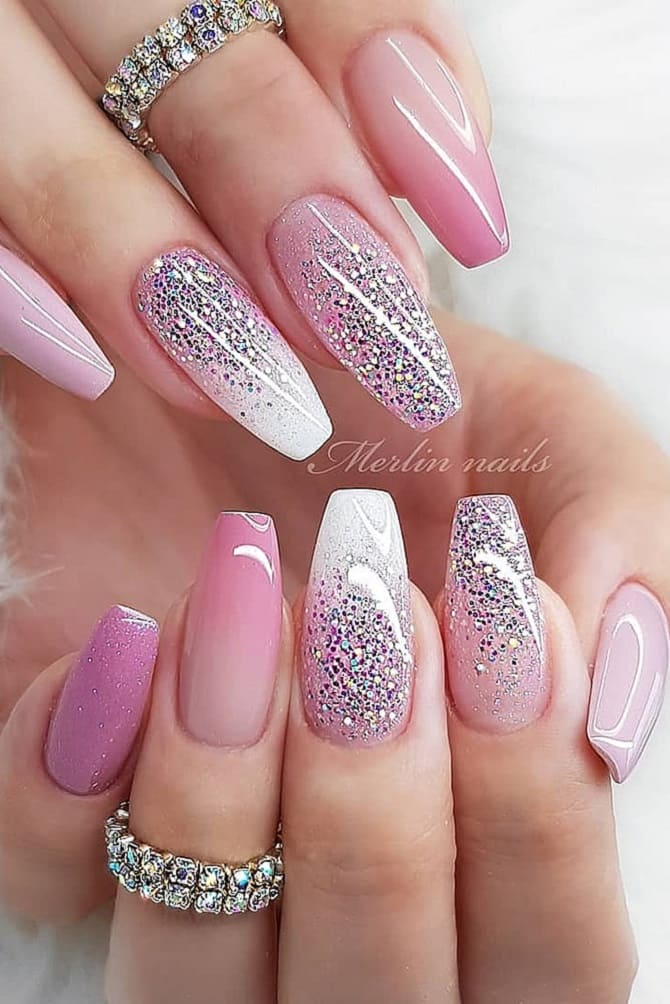 Manicure for New Year 2024 for long nails: new ideas with photos 14